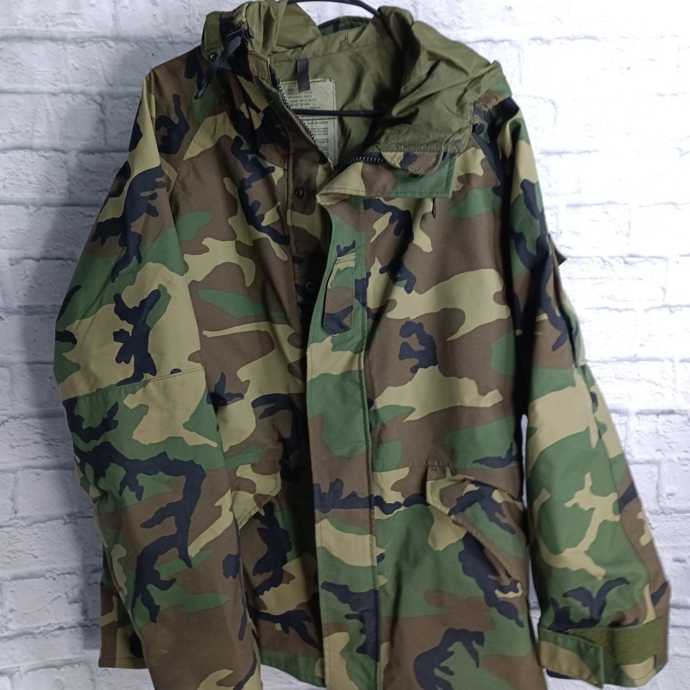 US Military ECWCS Gen 1 Woodland Camo Parka Tennessee Apparel Large Regular 90s